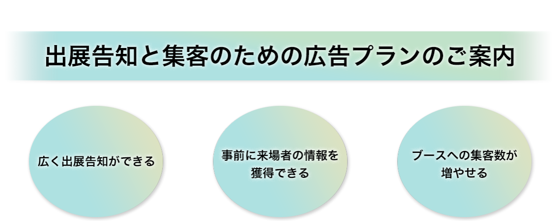 出展告知と集客のための広告プランのご案内