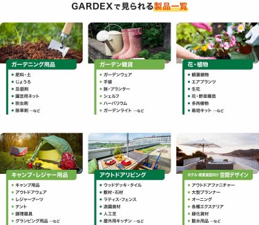 GARDEXで見られる製品一覧